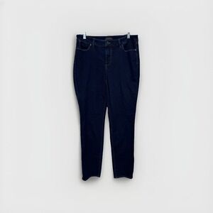 Talbots Slim Ankle Jeans Size 10 Dark Wash Stretch Flawless Five Pocket